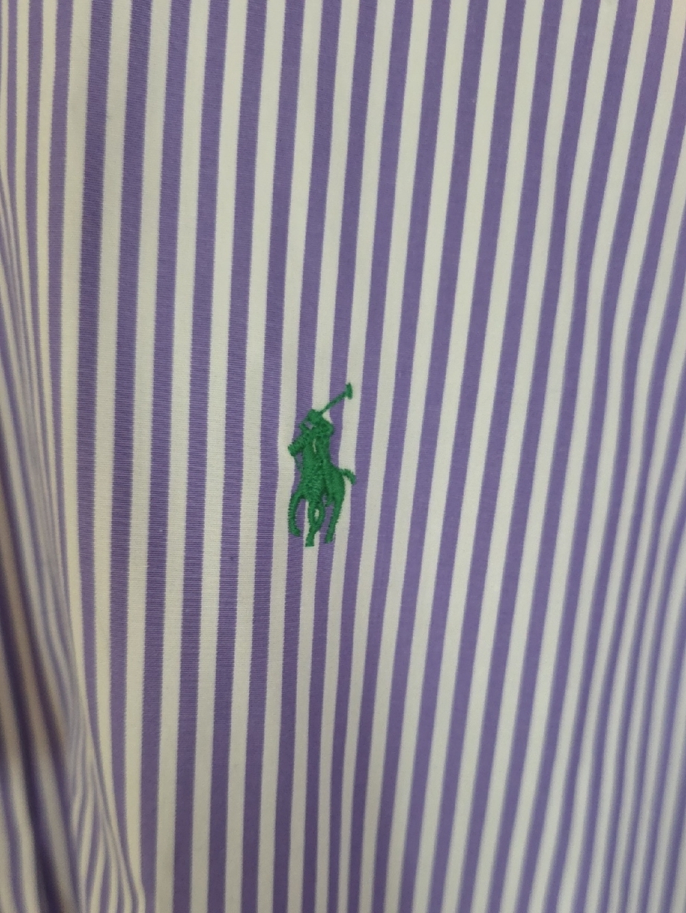 NWT Ralph Lauren Small Lavender and White Stripe Button-Down Shirt - Picture 6 of 6